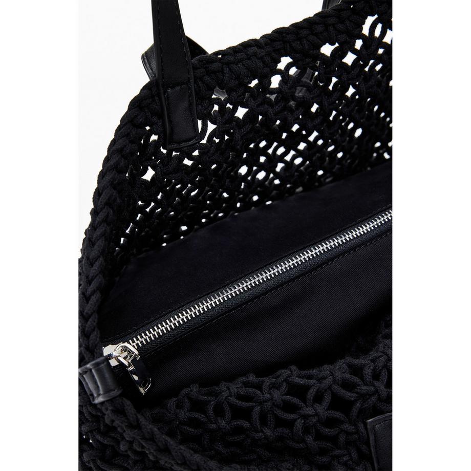 Desigual Borsa a Tracolla Mini Lavorata a Maglia  