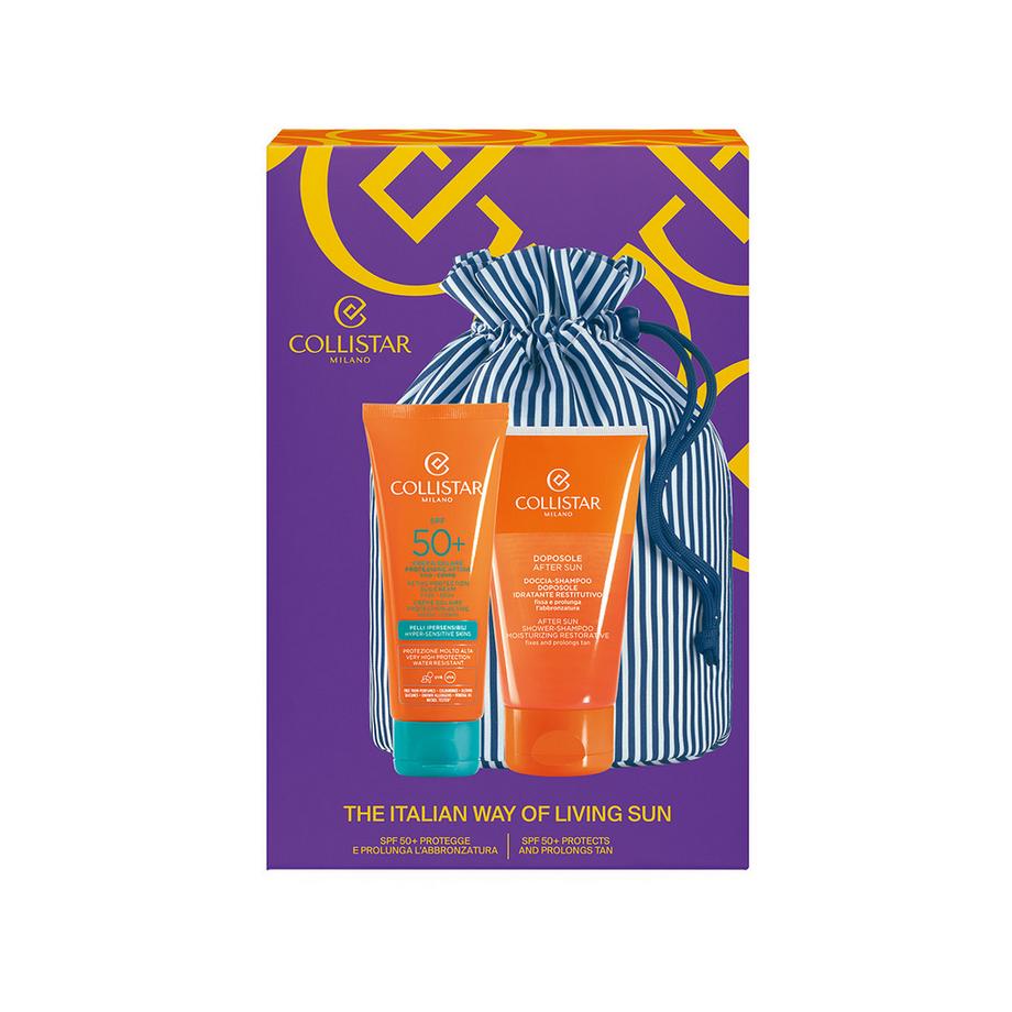 COLLISTAR  Coffret creme solaire protection active peaux hypersensibles SPF 50+ 100 ml 