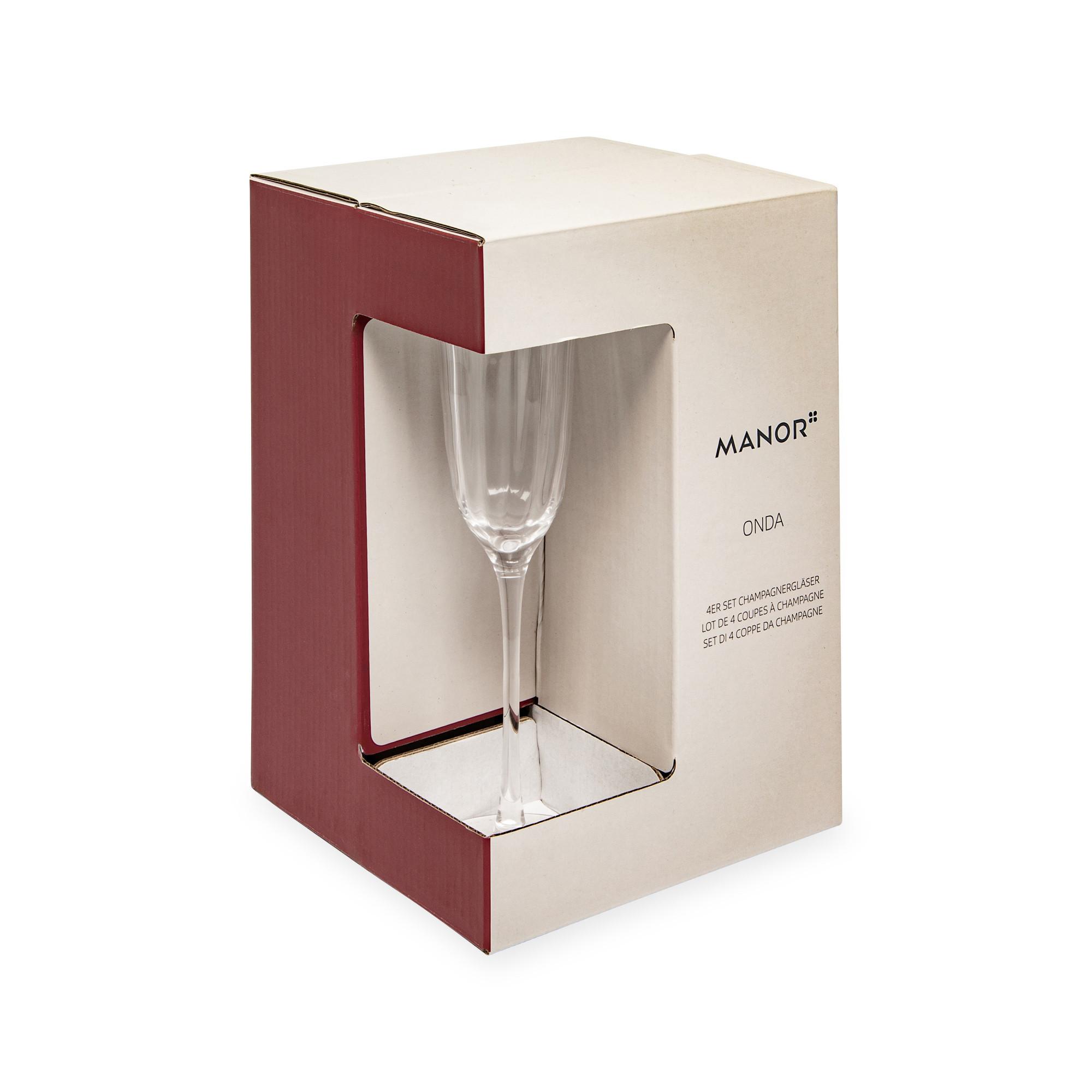 Manor Champagnerglas, 4 Stück Onda 