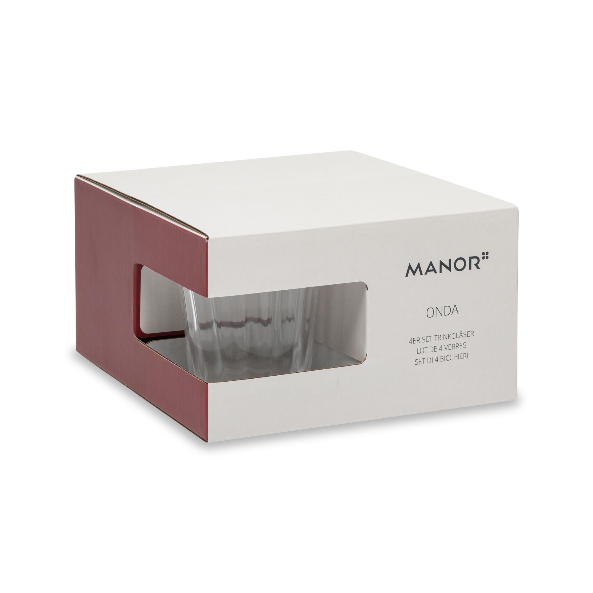 Manor Bicchieri da acqua 4 pezzi Onda 