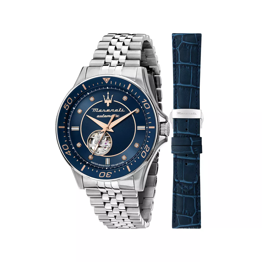 Maserati Montre Sfida 44 Mm Automatic Silver One Size Homme