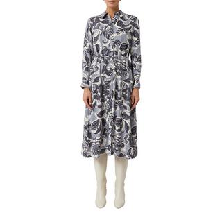 Comma Geblümtes Midi Hemdblusenkleid  