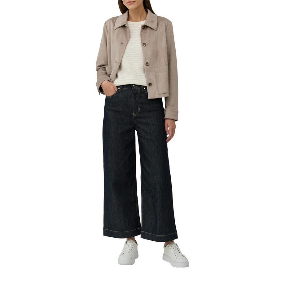 S. Oliver Black Label Suri High Rise Wide Leg Cropped Jeans  