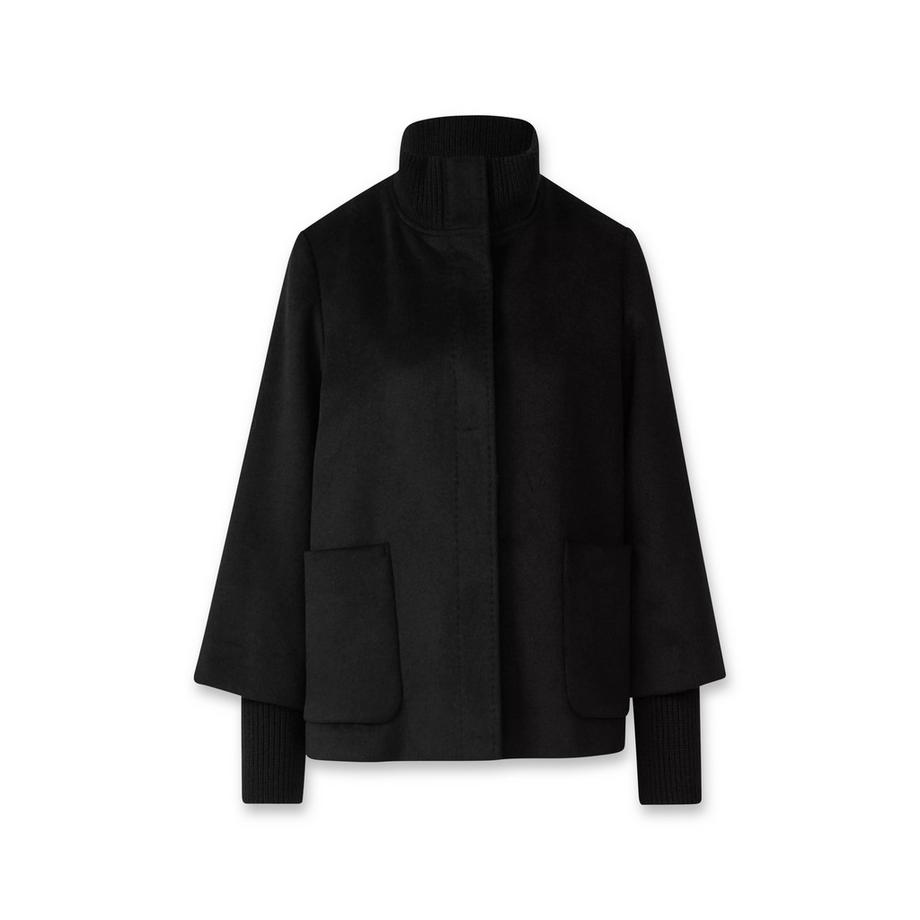 S. Oliver Black Label Jacke mit Rippkragen und Bündchen  