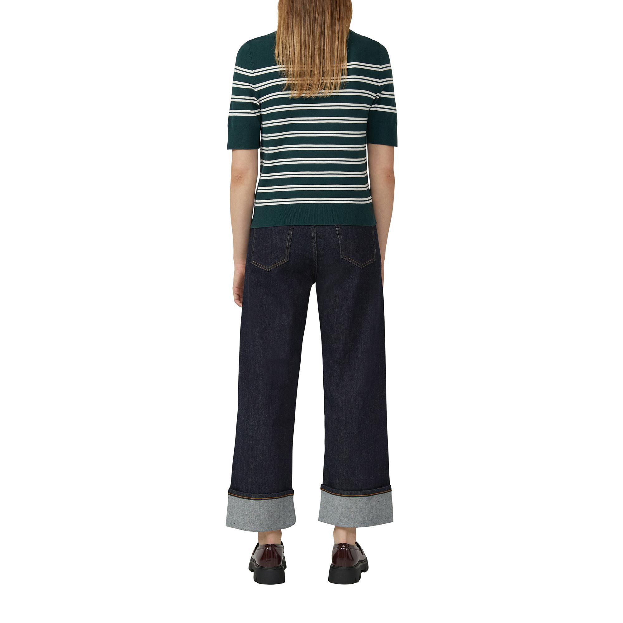 S. Oliver Red Label Gestreifter Strickpullover Kurzarm Slim Fit  