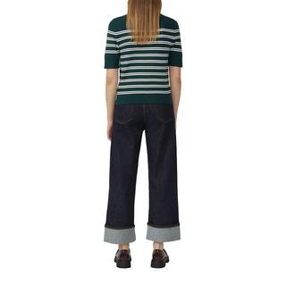 S. Oliver Red Label Gestreifter Strickpullover Kurzarm Slim Fit  