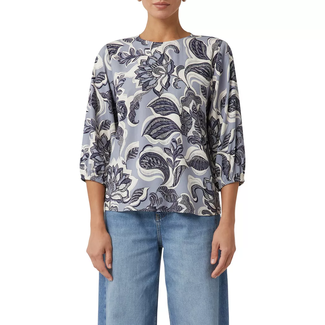 Comma - Bluse, für Damen, Blau, Größe 38