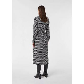 Comma Langarm Hemdblusenkleid mit Allover-Print  