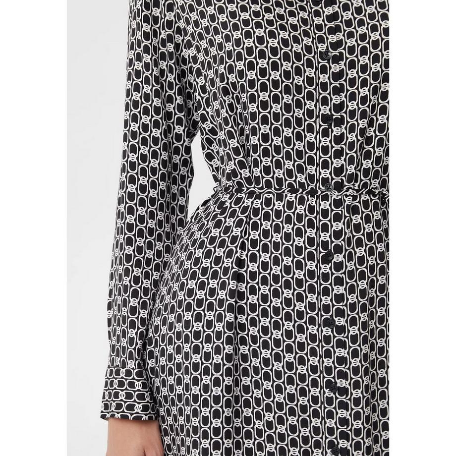 Comma Robe Chemise Manches Longues Imprimé All-Over  