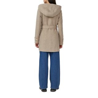 S. Oliver Red Label Cappotto con Cappuccio e Cintura in Misto Lana  