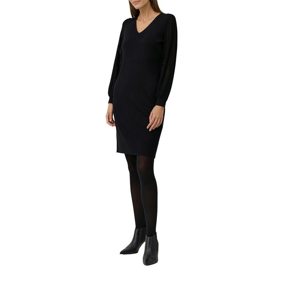 S. Oliver Black Label V-Ausschnitt Langarm Kleid  