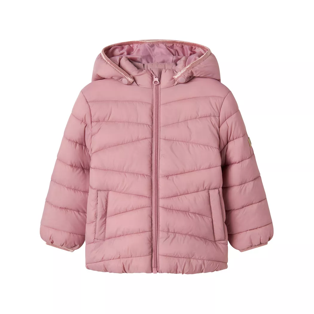 Name It - Daunenjacke, Gepolsterte Kapuzenjacke, 104, Rosa