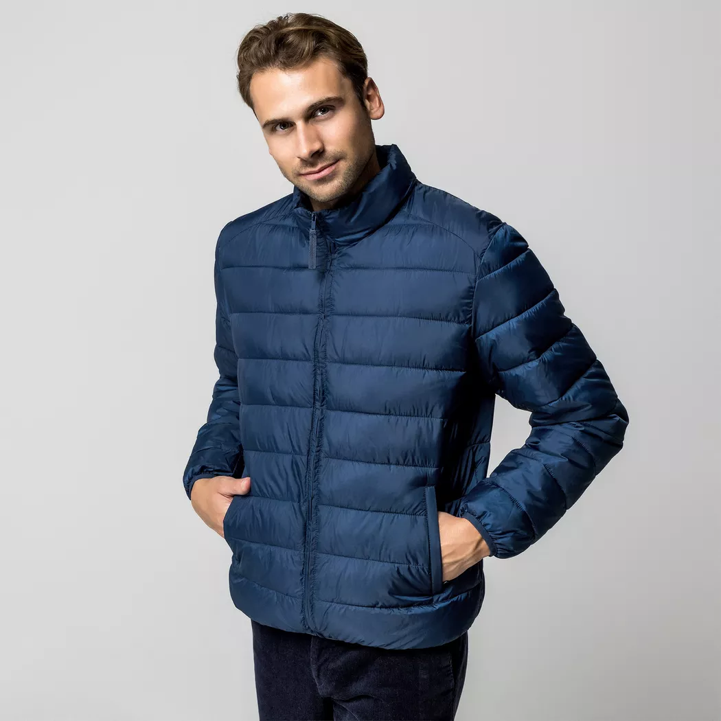 Manor Man - Jacke, Wattiert ohne Kapuze, für Herren, Indigo, Größe S