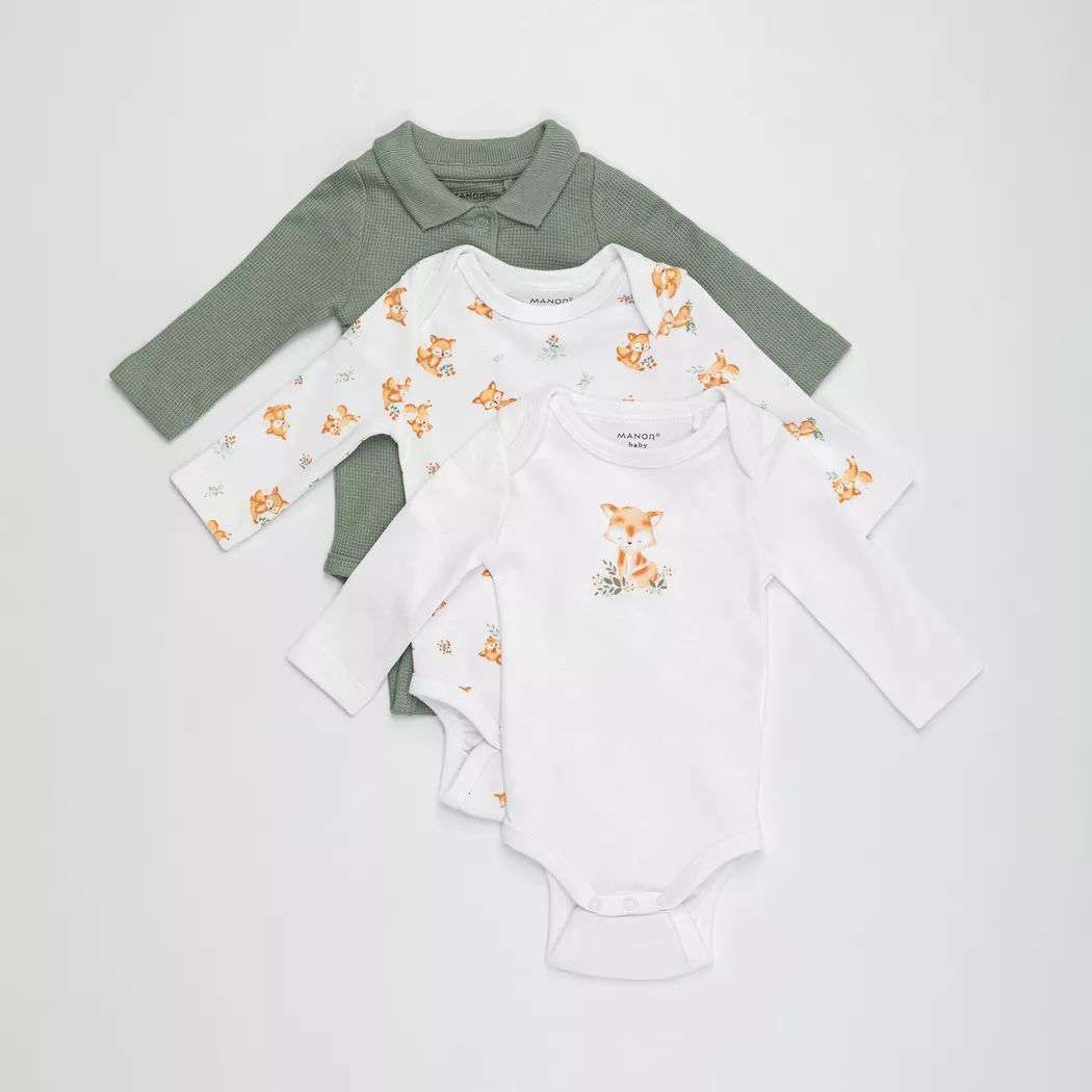 Manor Baby - Body, 3er-Pack, 92, Jade