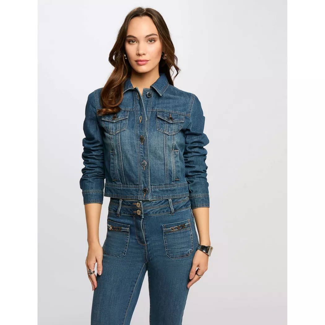 Morgan - Jacke, für Damen, Blau Denim, Größe 42