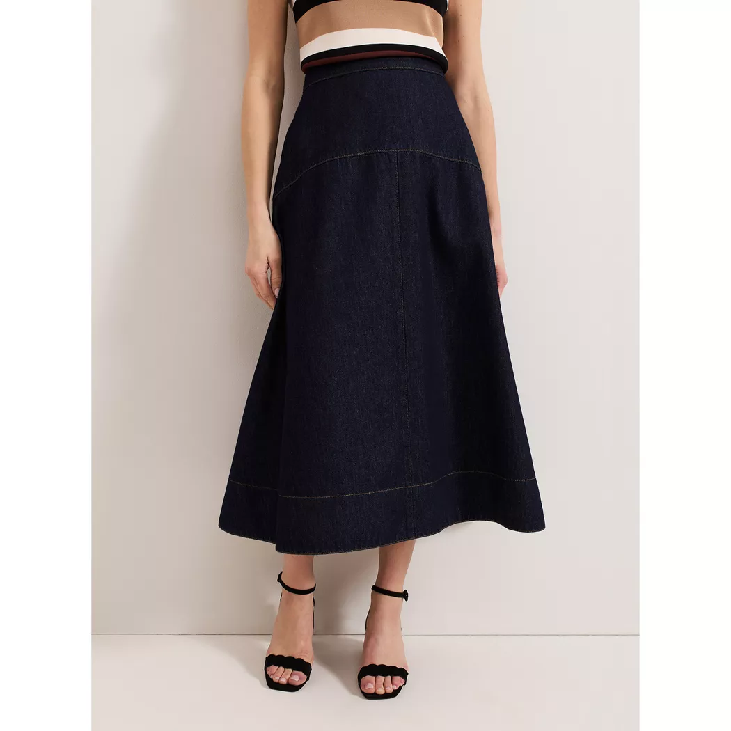 Phase Eight - Rock, für Damen, Blau Denim Dunkel, Größe 42