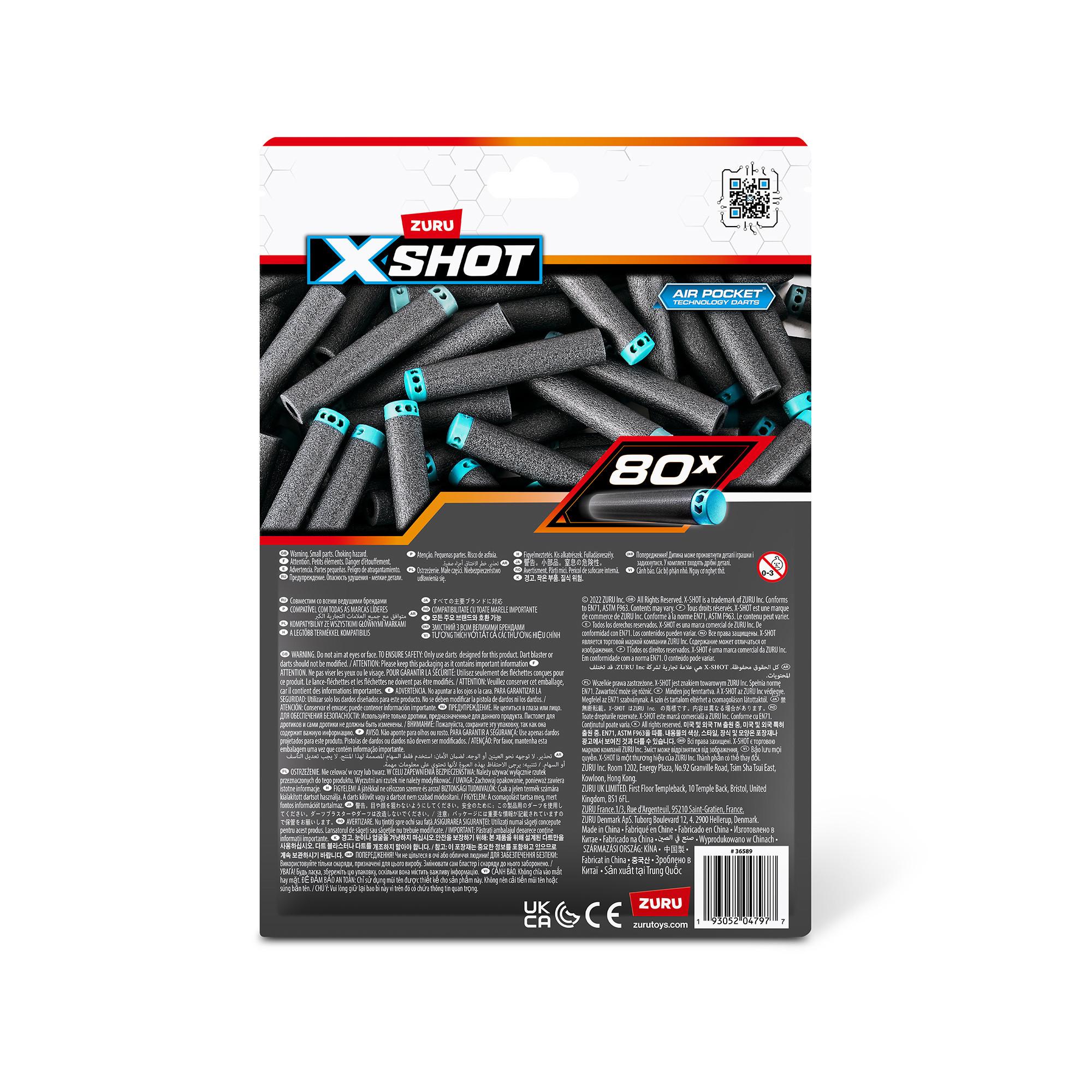 XSHOT  Excel Darts Refill Pack, 80 Stück 
