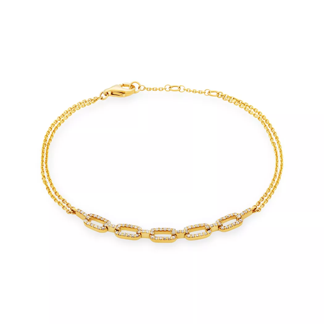 ZEN DIAMOND - Armband, 17.5CM, Gelbgold