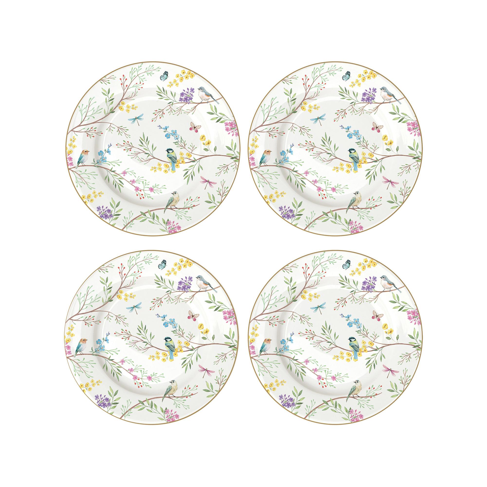 Pozzi Milano Dessertteller, 4 Stück Birds Melody 