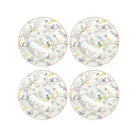 Pozzi Milano Dessertteller, 4 Stück Birds Melody 