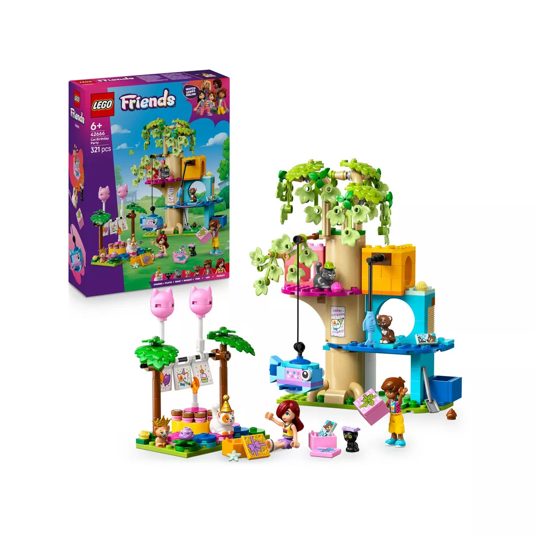Lego Friends Kattens bursdagsfest og leketre 42666