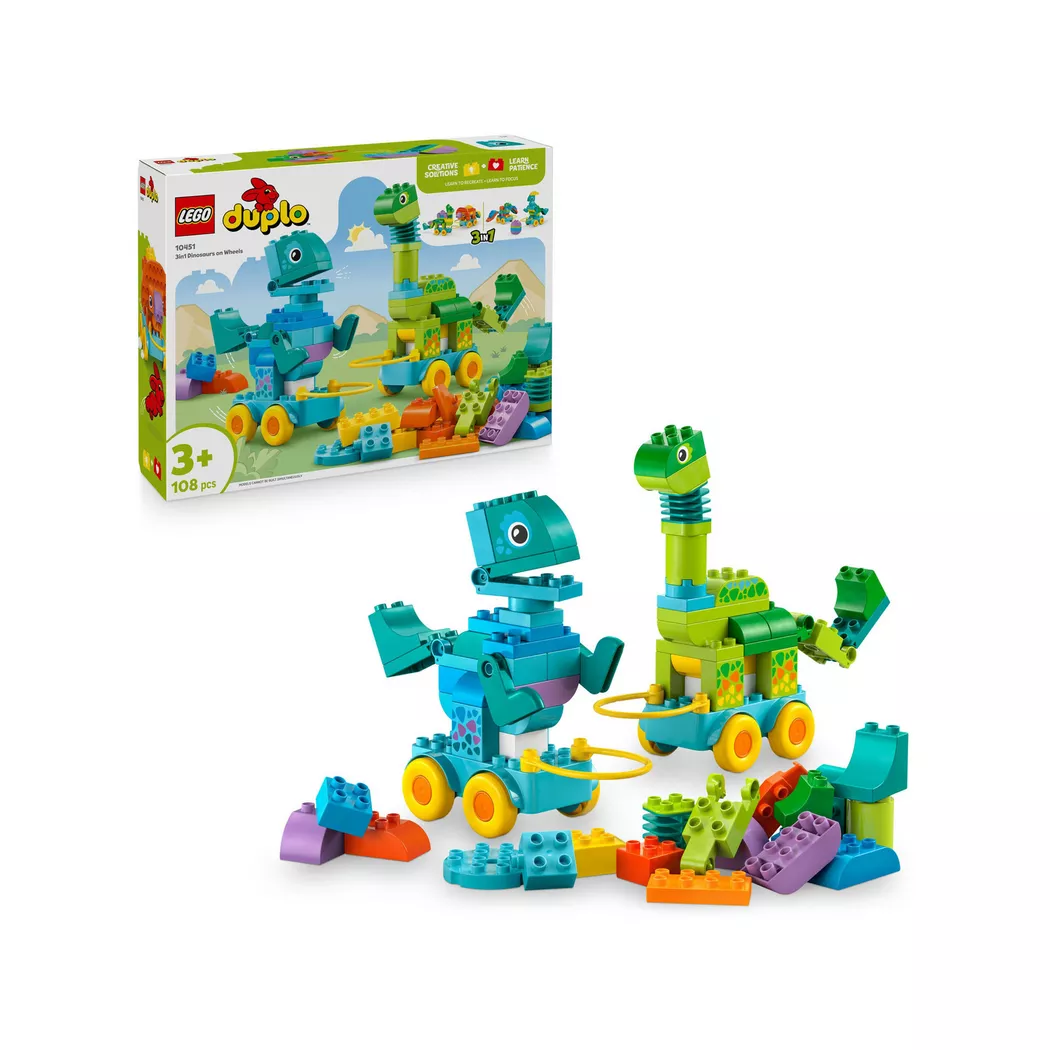 Lego DUPLO Town 3-i-1 Dinosaurer på hjul 10451