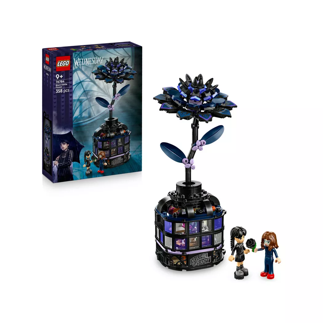 Lego Wednesday 76784 Black Dahlia Flower Building Toy