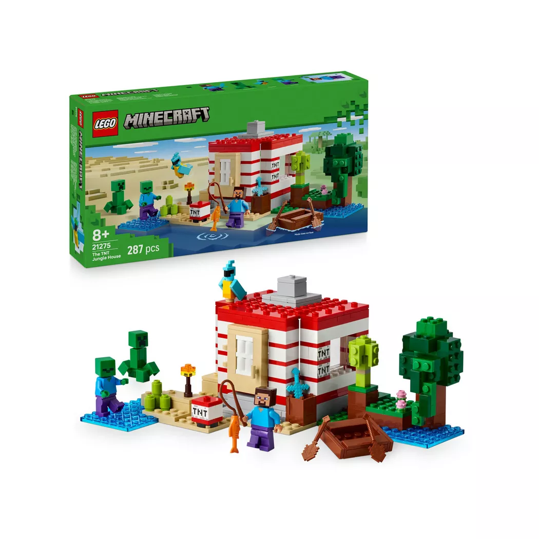 Lego Minecraft 21275 The TNT Jungle House Construction Playset