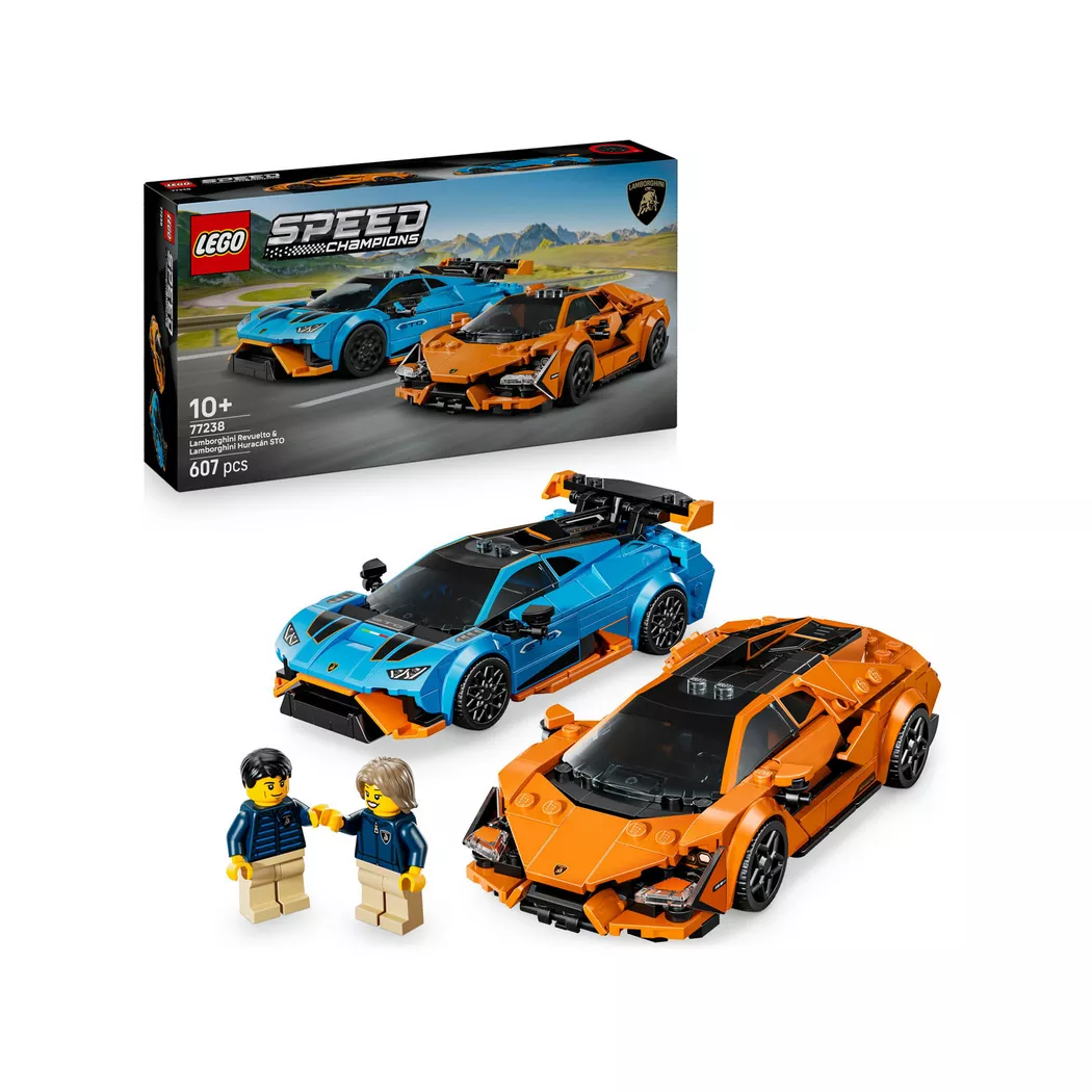 Lego Speed Champions Lamborghini Revuelto and Huracan STO 77238