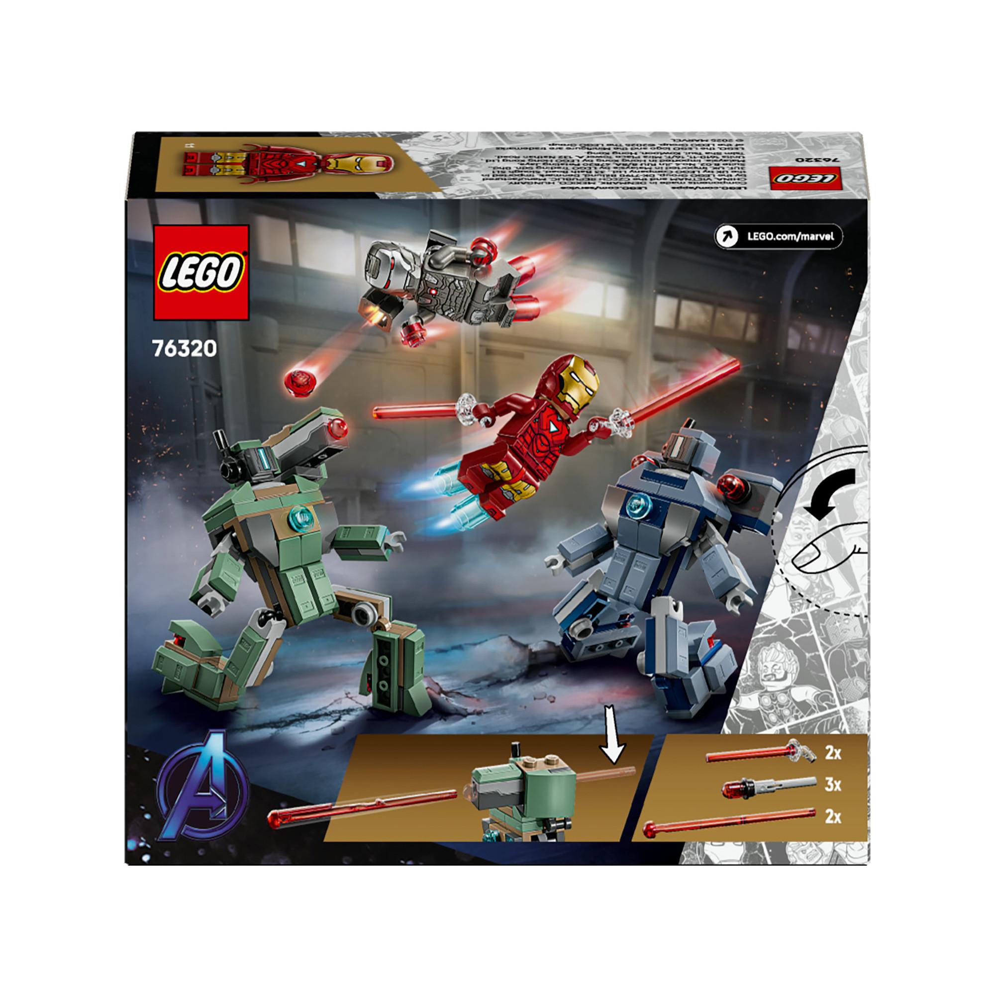 LEGO®  76320 Iron Man e War Machine contro i droni di Hammer 