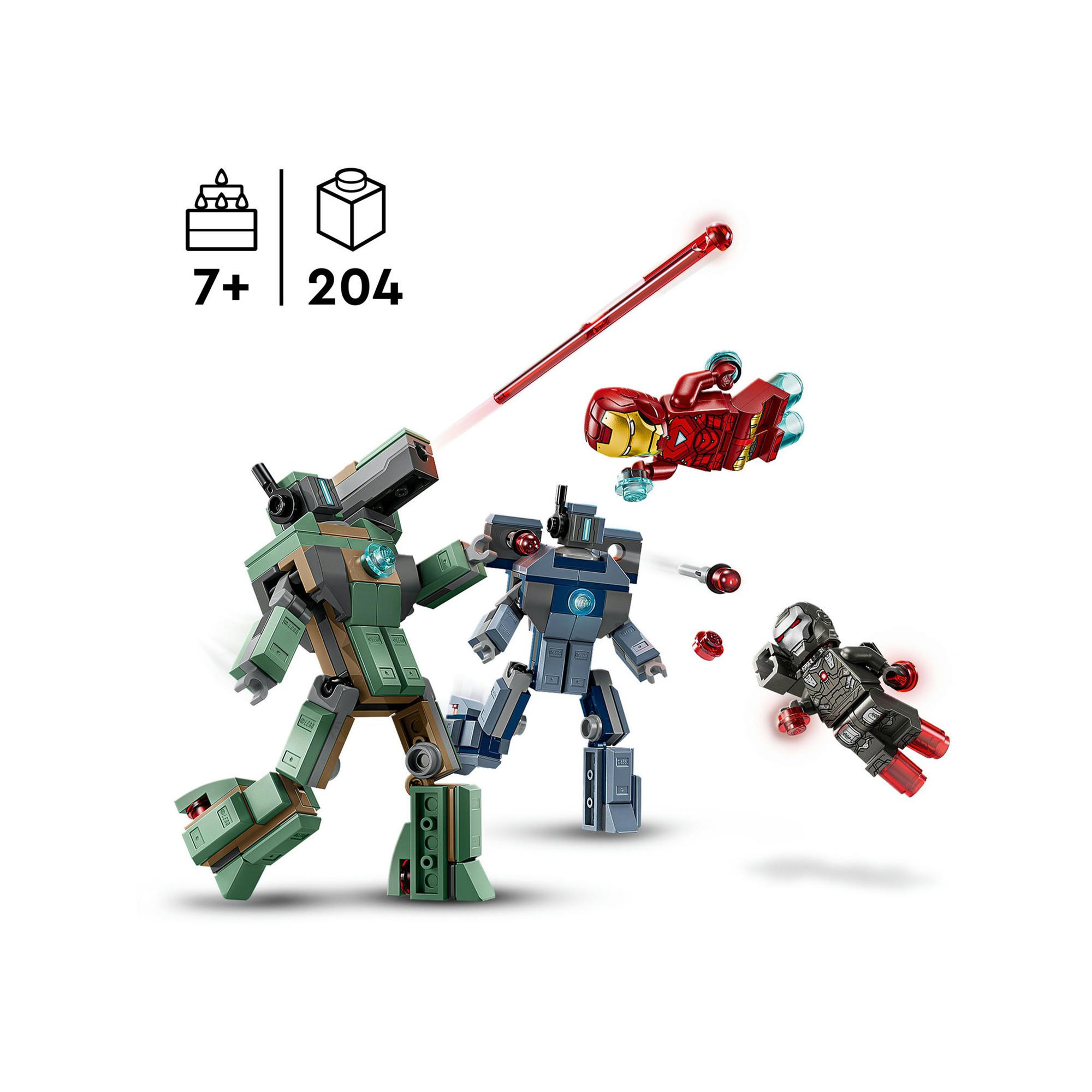 LEGO®  76320 Iron Man e War Machine contro i droni di Hammer 