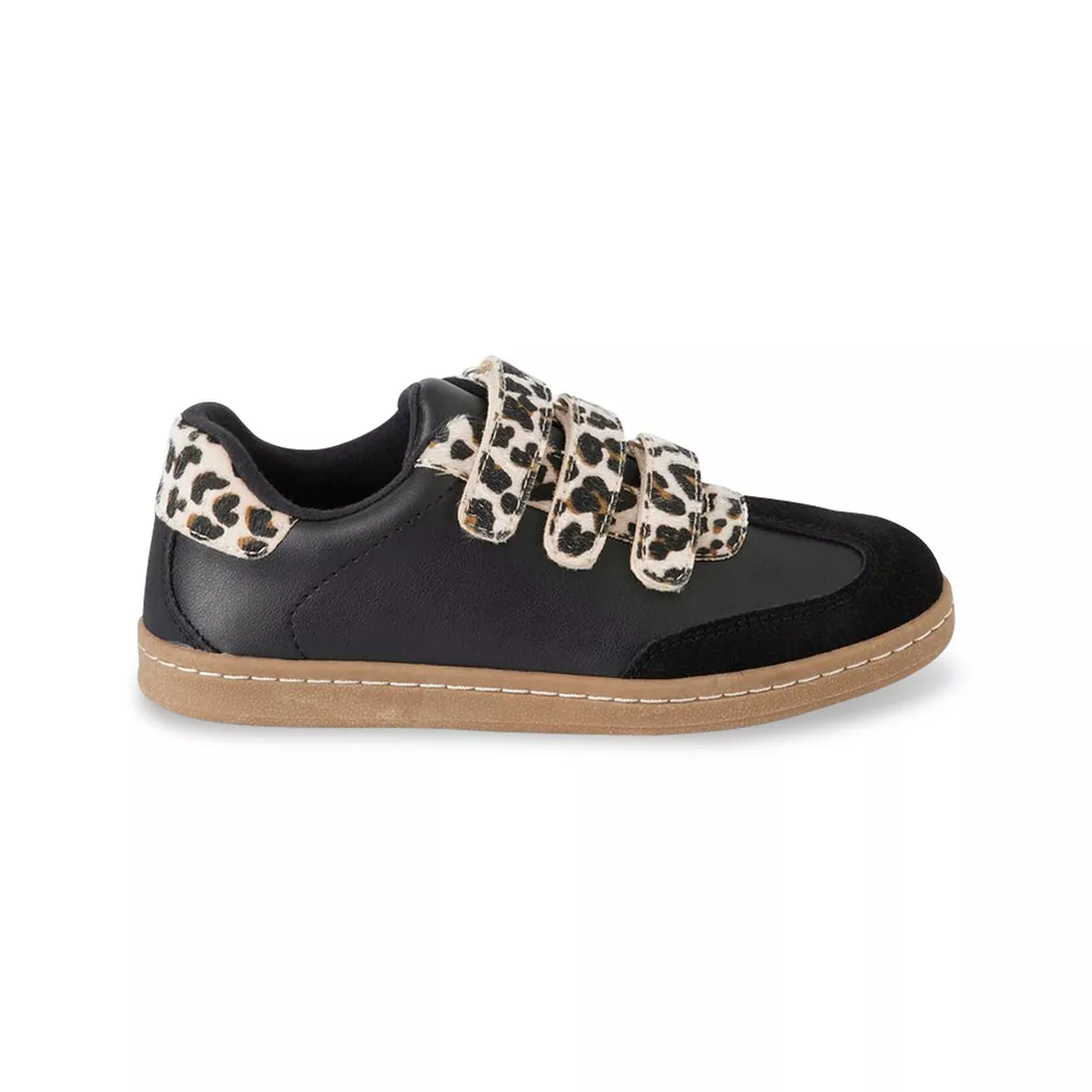 Tape à l'oeil - Sneakers, Low Top, Low Top Sneakers Leopardenprint Riemen, 34, Black