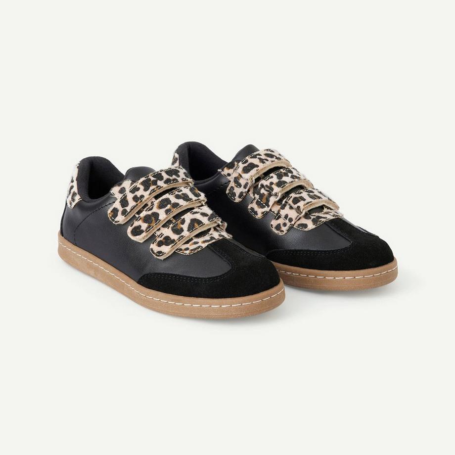 TAO KIDS Low Top Sneakers Leopardenprint Riemen  