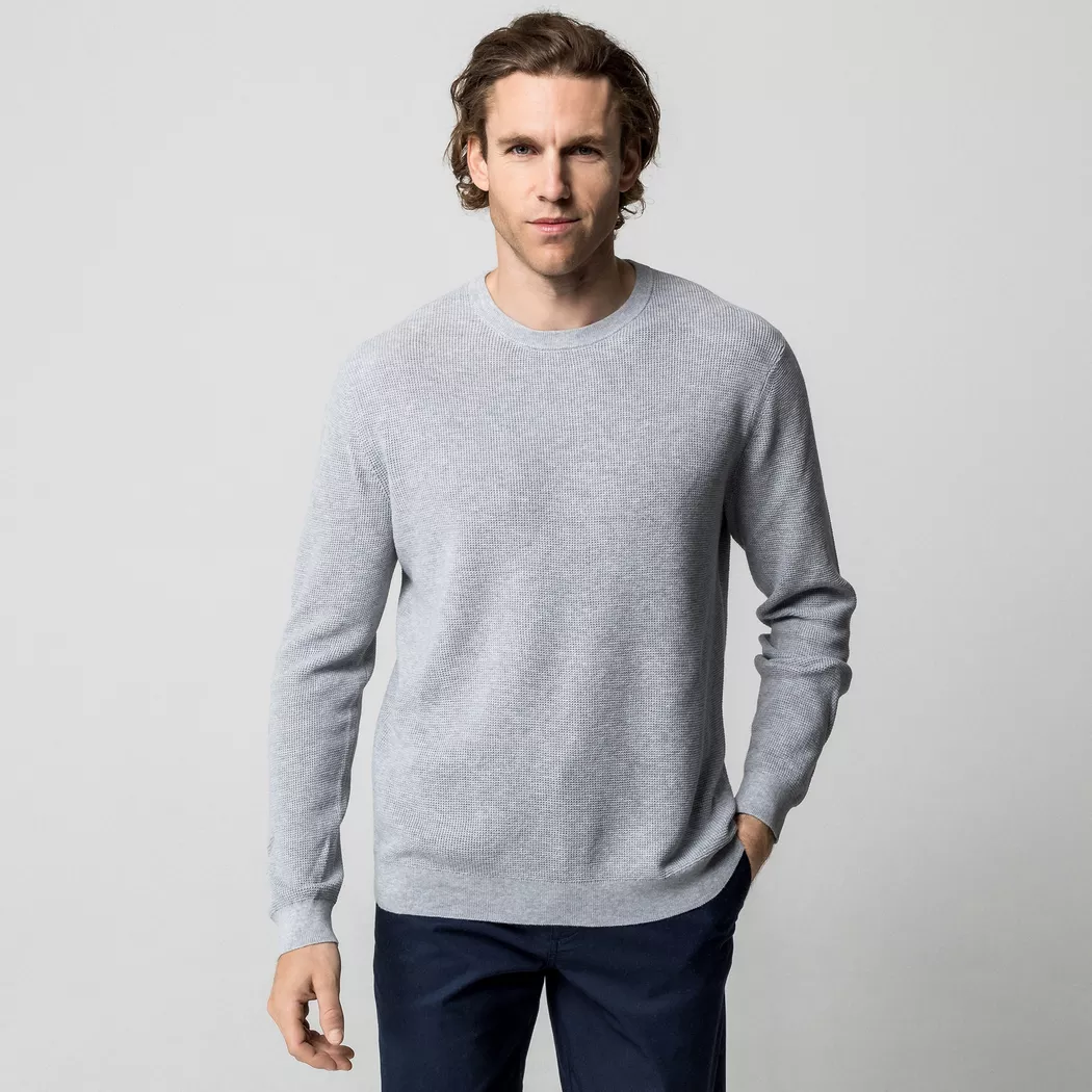 Manor Man - Strickpullover, für Herren, Grau Melange, Größe XL