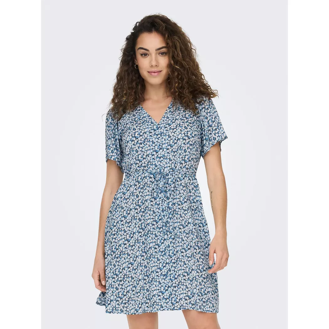 Only Evida Short Dress - Provincial Blue - XS