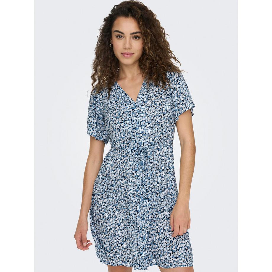 ONLY Robe Courte Manches Courtes Fleurie  