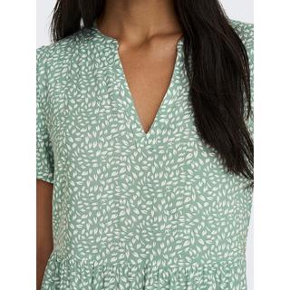 ONLY Kurzarm Mini Kleid Blattmuster  