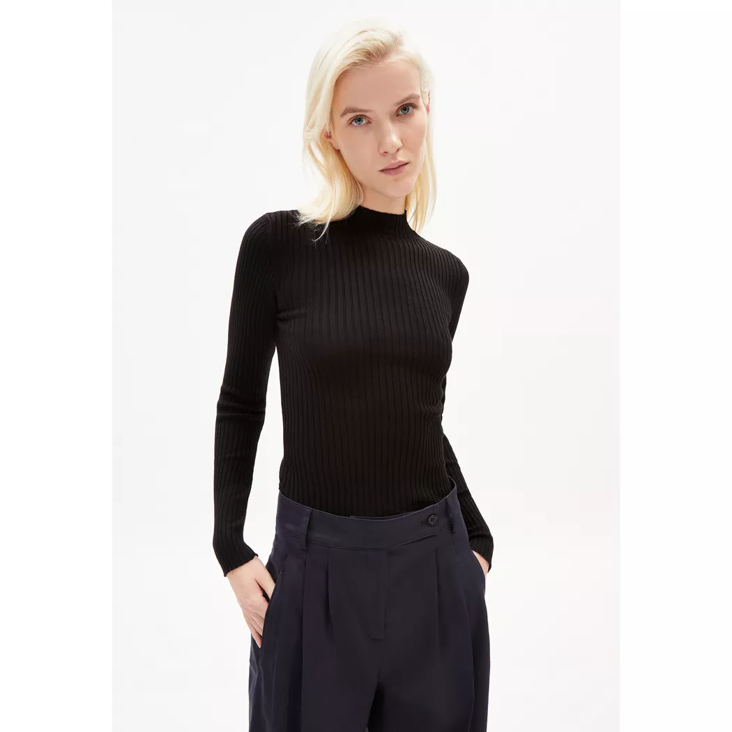 ARMEDANGELS Langarmshirt EINIAARA schwarz   S damen