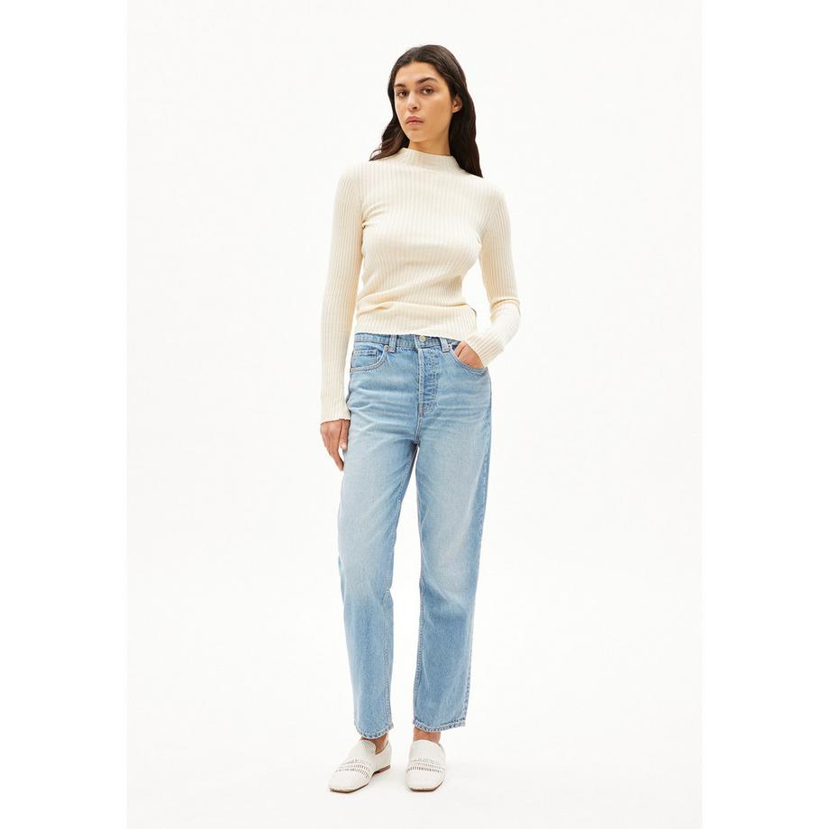 ARMEDANGELS Alaania Top a Costine Maniche Lunghe  