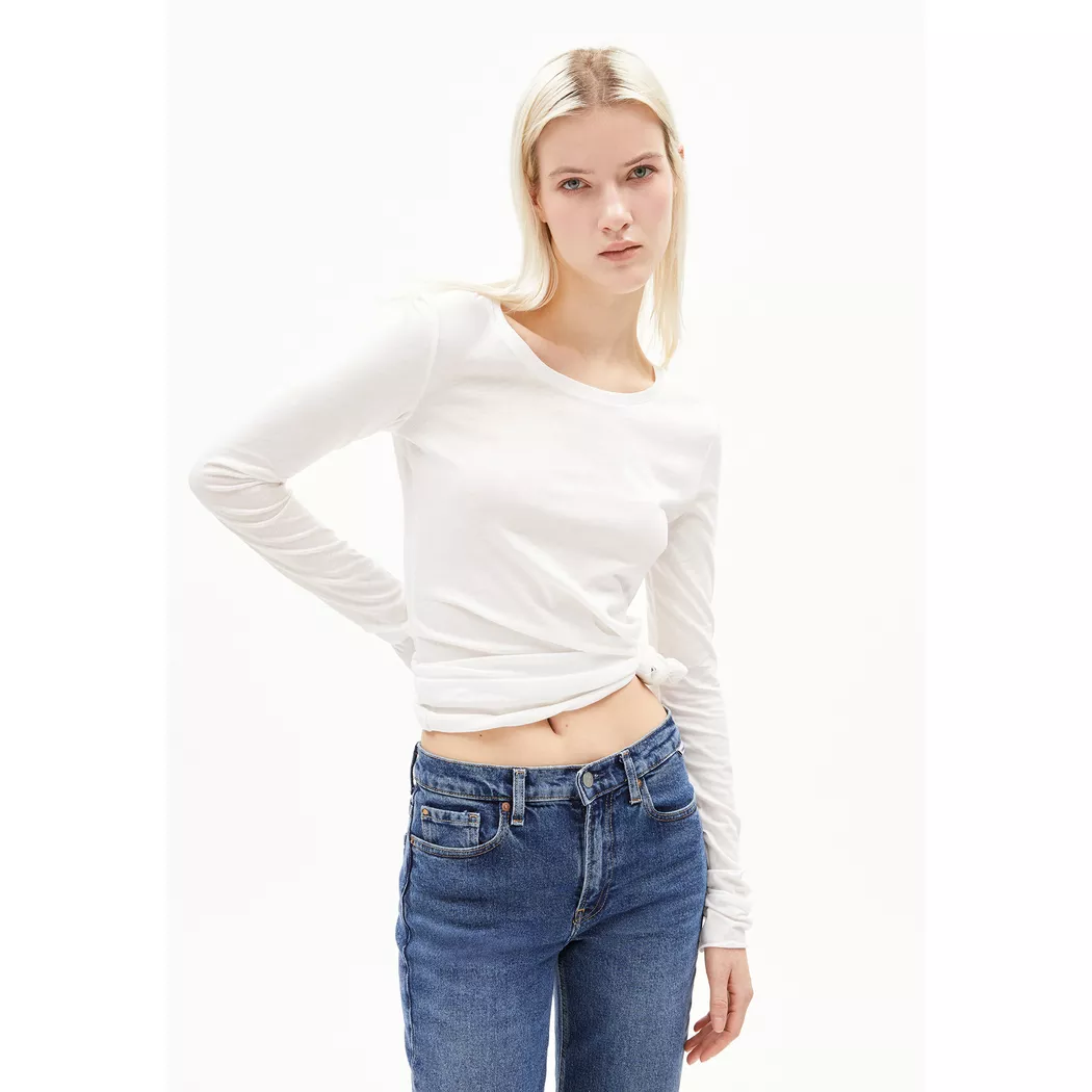 ARMEDANGELS Langarmshirt EINIAARA creme   XS damen