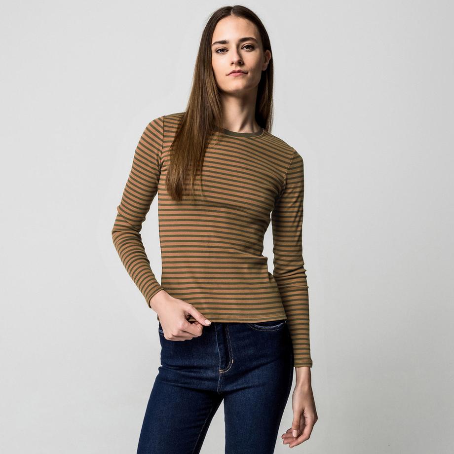 Manor Woman T-shirt Manches Longues Rayé  