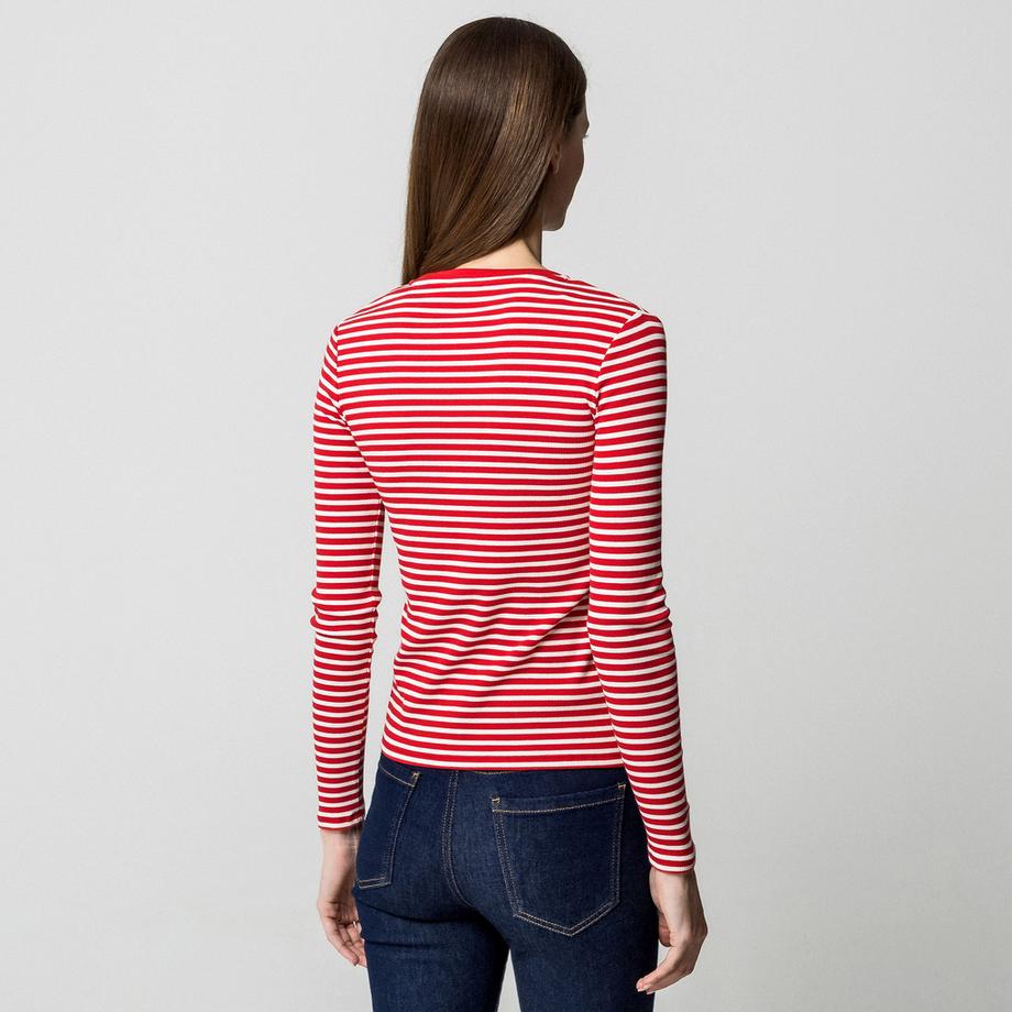 Manor Woman T-Shirt Manches Longues Rayé  