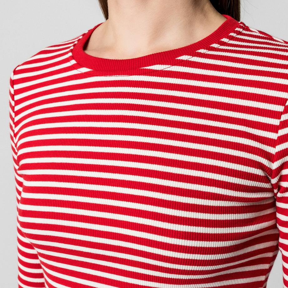 Manor Woman T-Shirt Manches Longues Rayé  