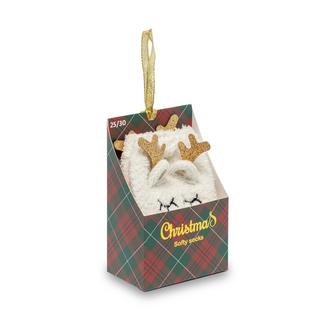 Manor Woman Chaussettes Rayées Renne de Noël  