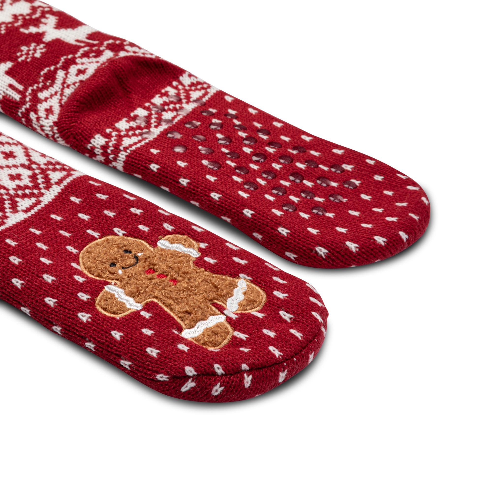 Manor Woman Chaussettes Pantoufles Bonhomme Pain d'Épices Noël  