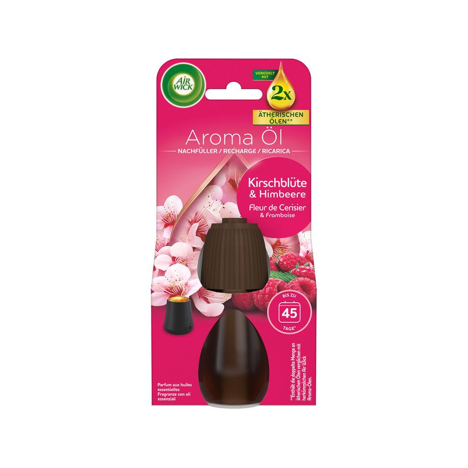 AIR WICK Recharge d'huiles essentielles Cherry blossom & raspberry 