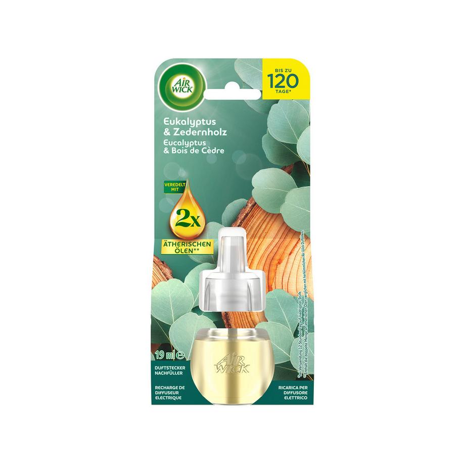 AIR WICK Recharge huile parfumée Eucalyptus & cedarwood 