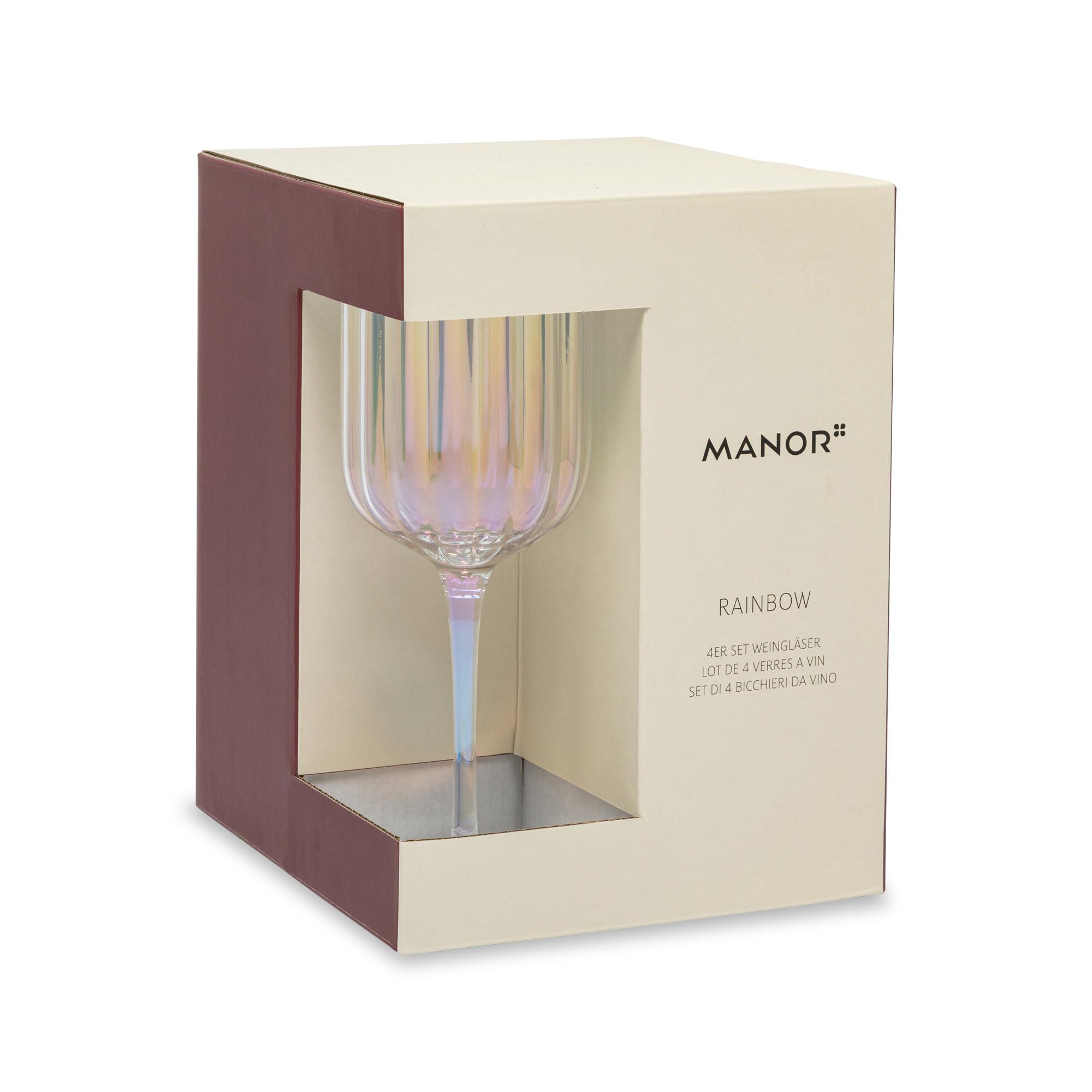 Manor Rotweinglas, 4 Stück Rainbow 