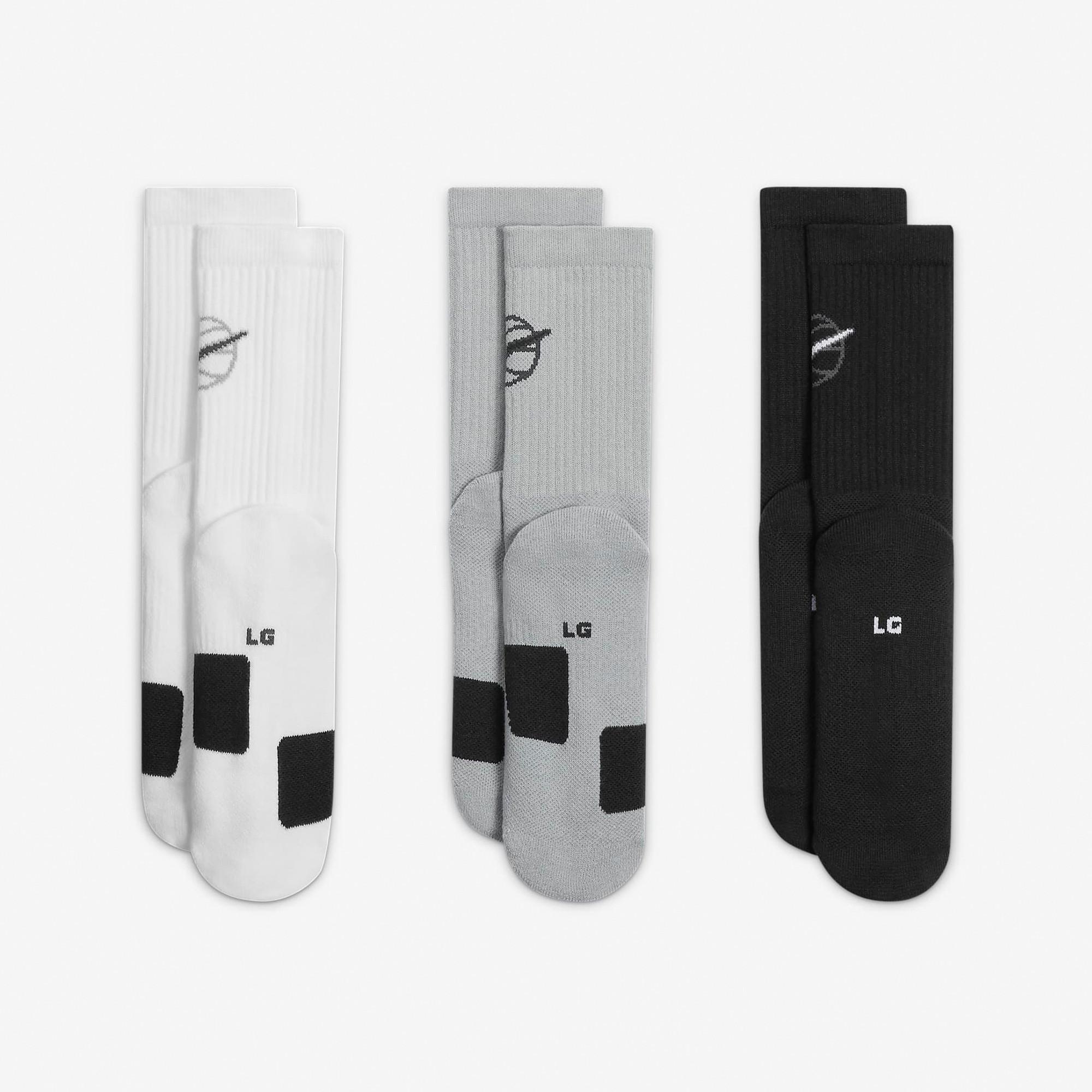 NIKE Everyday Plus Cushioned Crew Chaussettes Triopack  