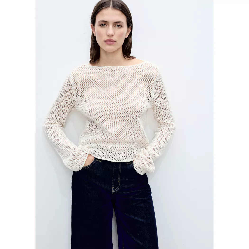 Mango - Pullover, für Damen, Café, Größe L 8